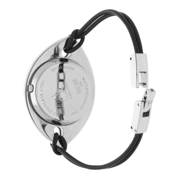 Reloj Calvin Klein para dama en acero inoxidable correa piel,