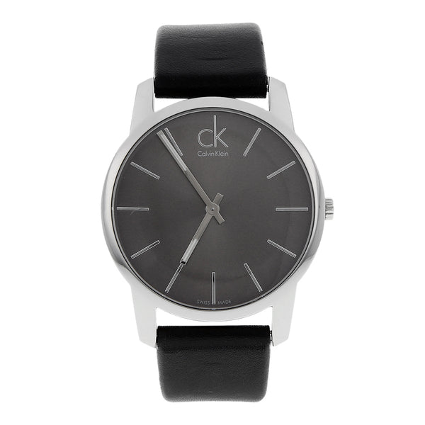 Reloj Calvin Klein para caballero en acero inoxidable correa piel.