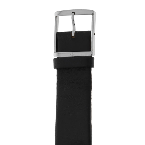 Reloj Calvin Klein para caballero en acero inoxidable correa piel.