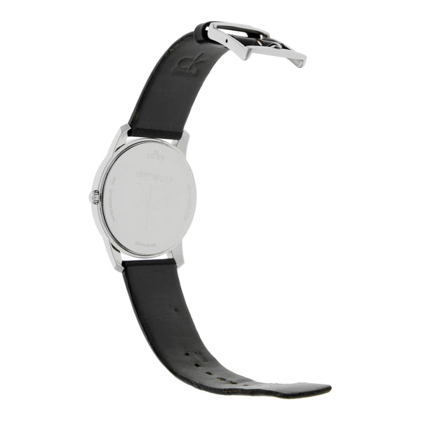 Reloj Calvin Klein para caballero en acero inoxidable correa piel.