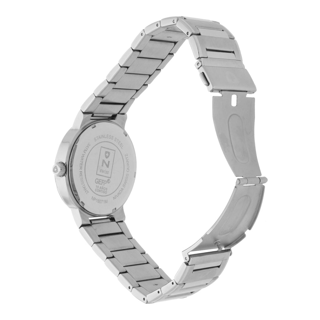 Reloj nivada stainless best sale steel back water resistant