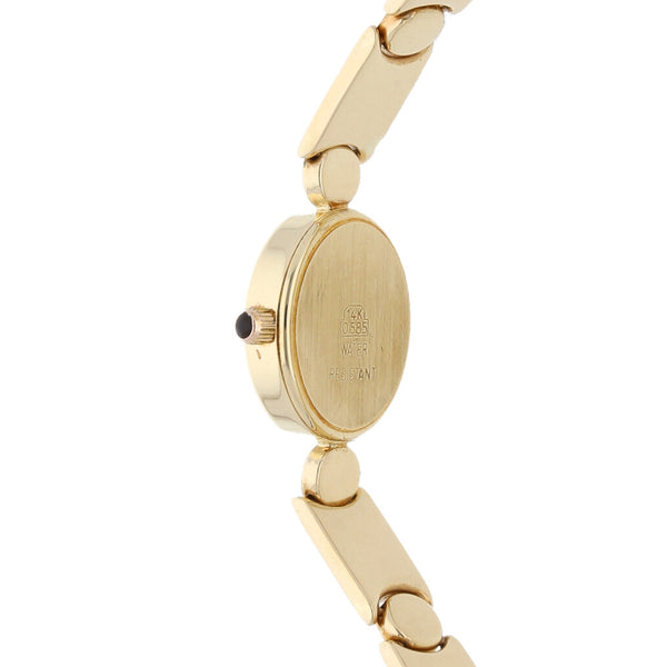 Reloj Geneve para dama en oro amarillo 14 kilates.