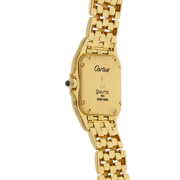 Reloj Cartier para dama modelo Panthere en oro amarillo 18 kilates.