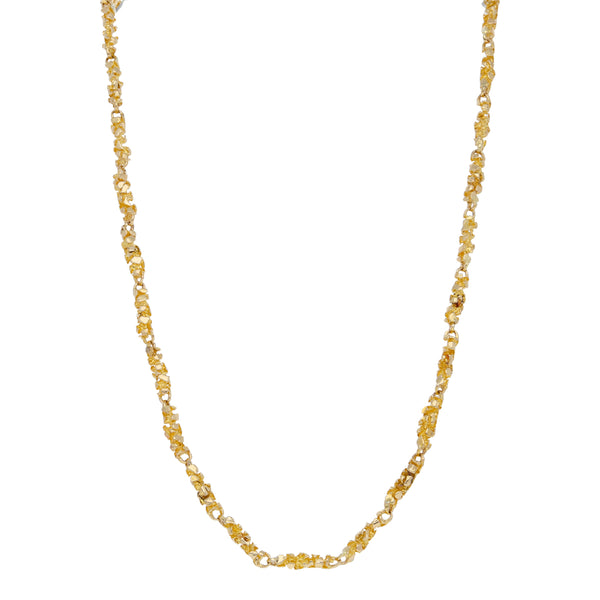 Collar eslabón barroco en oro amarillo 14 kilates.