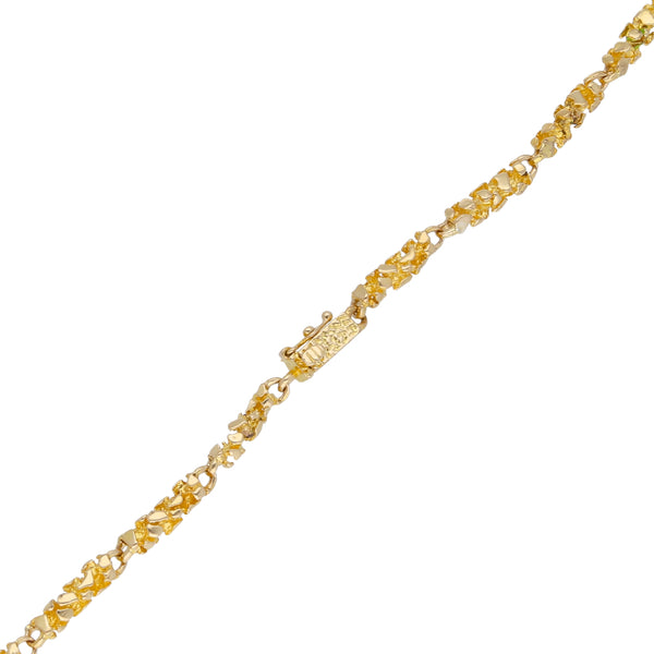 Collar eslabón barroco en oro amarillo 14 kilates.