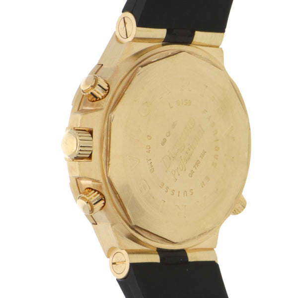 Reloj Bvlgari para caballero modelo Diagono Professional caja en oro amarillo 18 kilates.