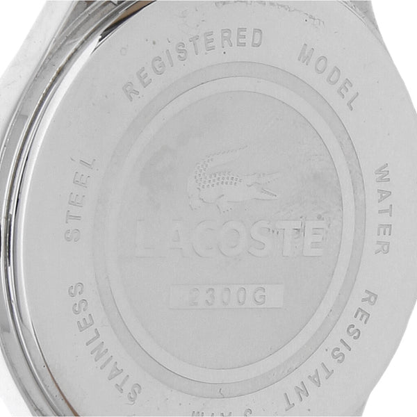 Reloj Lacoste para caballero en acero inoxidable correa piel.