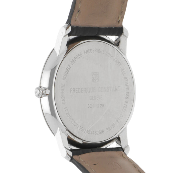 Reloj Frederique Constant para caballero en acero inoxidable correa piel.