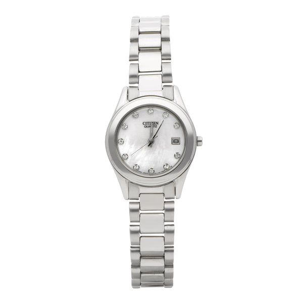 Reloj Citizen para dama en acero inoxidable.