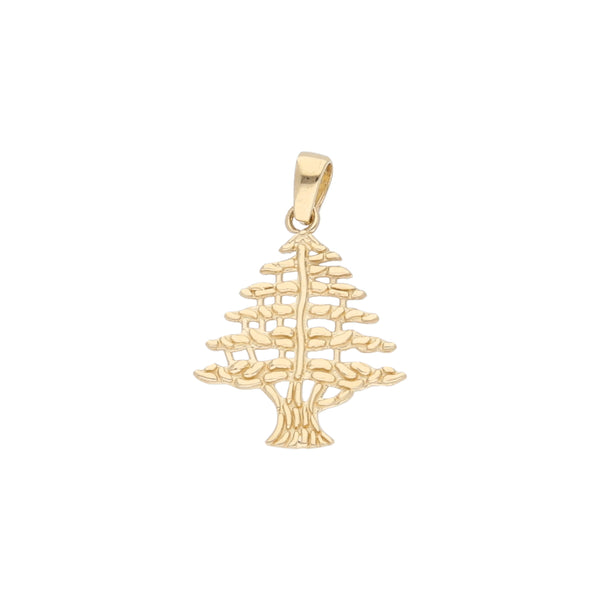 Dije diseño especial motivo árbol en oro amarillo 14 kilates.