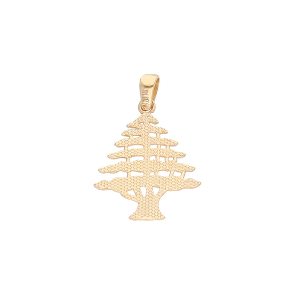 Dije diseño especial motivo árbol en oro amarillo 14 kilates.