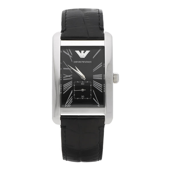 Reloj Emporio Armani para caballero en acero inoxidable correa piel.