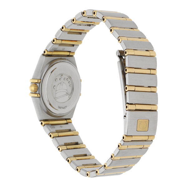 Reloj Omega para dama modelo Constellation vistas en oro amarillo 18 kilates.