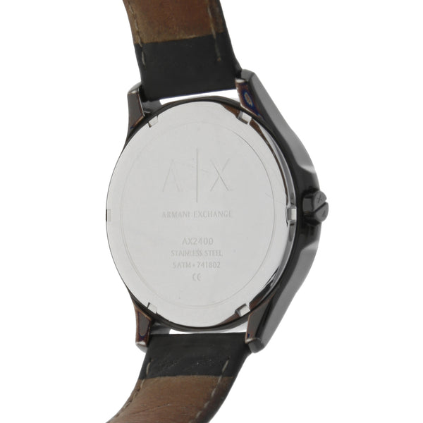 Reloj Armani Exchange para caballero en acero esmalte correa piel.