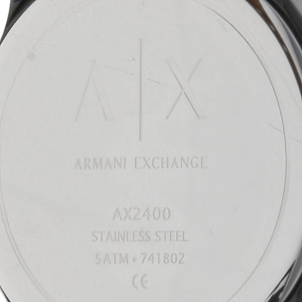 Reloj Armani Exchange para caballero en acero esmalte correa piel.