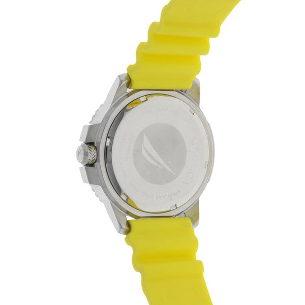 Reloj Nautica para caballero en acero inoxidable correa silicona.