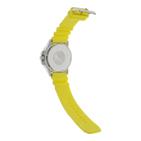 Reloj Nautica para caballero en acero inoxidable correa silicona.