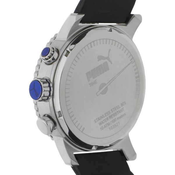 Reloj Puma para caballero en acero inoxidable correa silicona.