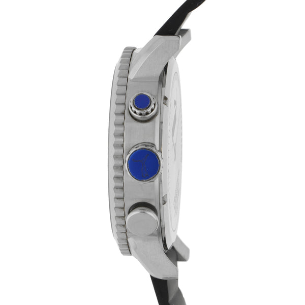 Reloj Puma para caballero en acero inoxidable correa silicona.