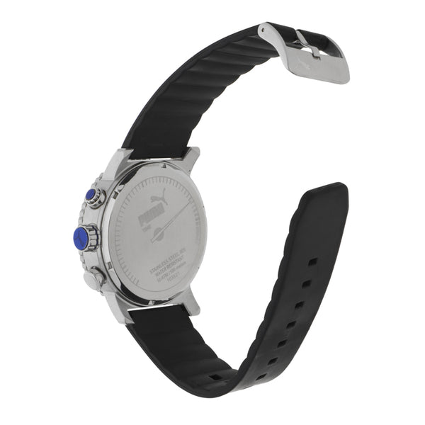 Reloj Puma para caballero en acero inoxidable correa silicona.