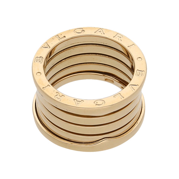 Argolla diseño italiano firma Bvlgari en oro amarillo 18 kilates.