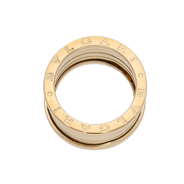 Argolla diseño italiano firma Bvlgari en oro amarillo 18 kilates.