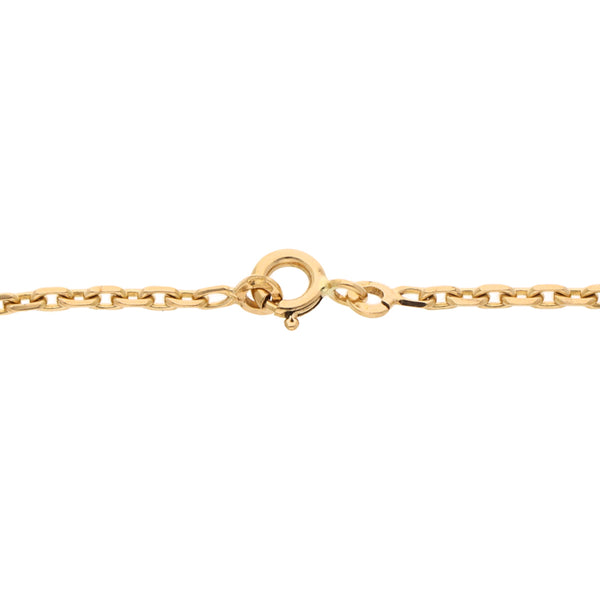 Pulsera para niño eslabón cruzado en oro amarillo 18 kilates.