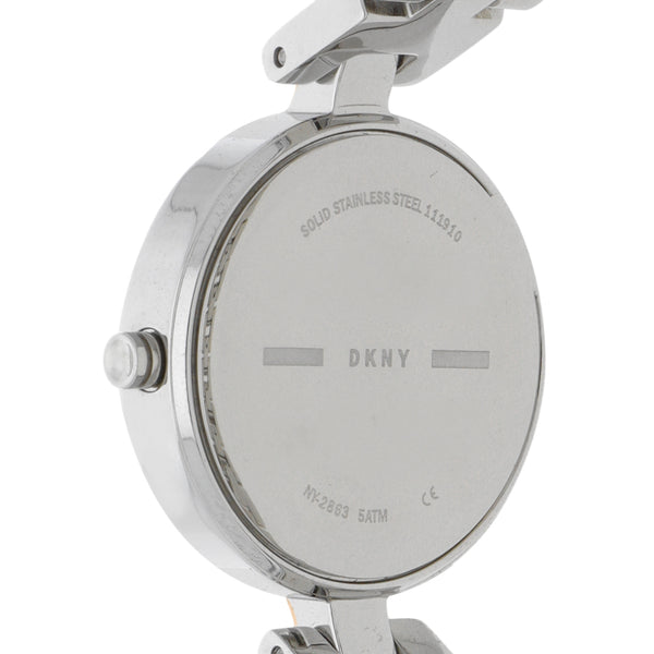 Reloj DKNY para dama en acero inoxidable vistas chapa.