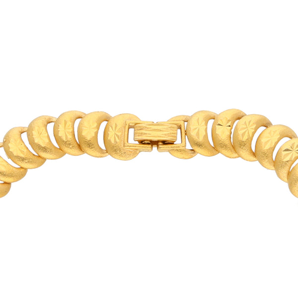 Pulsera eslabón articulado en oro amarillo 22 kilates.