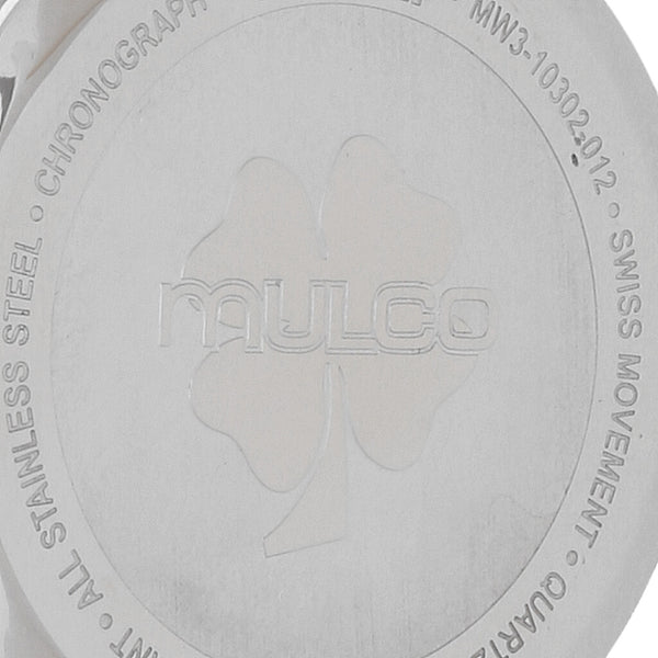 Reloj Mulco para dama/unisex en acero inoxidable correa silicona.