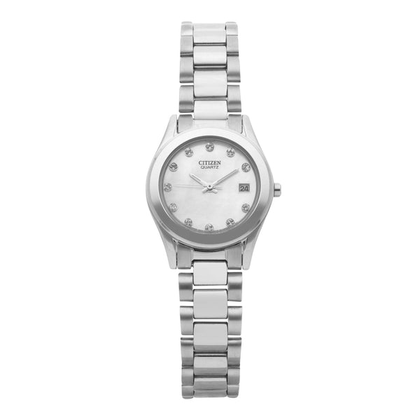 Reloj Citizen para dama en acero inoxidable.