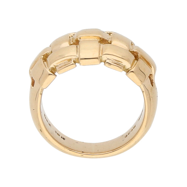 Anillo calado firma Tane en oro amarillo 18 kilates.