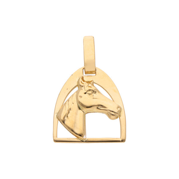 Dije diseño especial motivo caballo en oro amarillo 18 kilates.