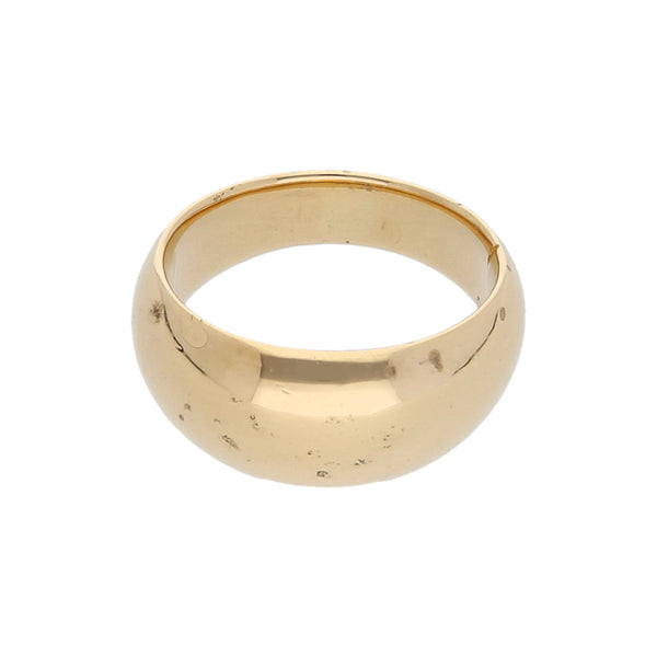 Anillo liso en oro amarillo 18 kilates.