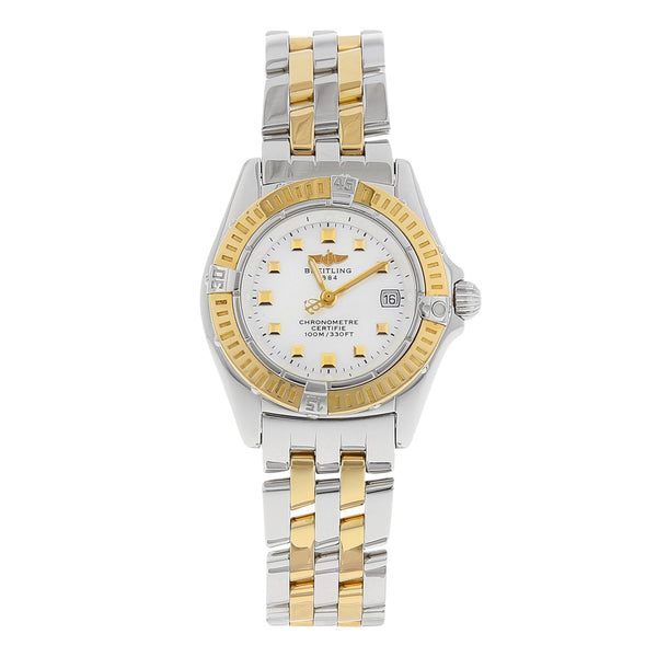 Reloj Breitling para dama modelo Callistino vistas en oro amarillo 18 kilates.