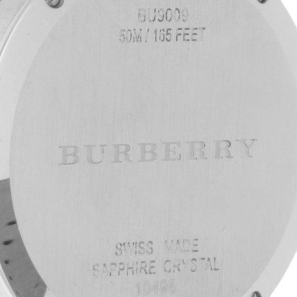 Reloj Burberry para caballero en acero inoxidable correa piel.