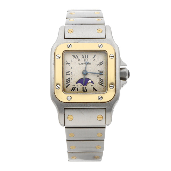 Reloj Cartier para dama modelo Santos vistas en oro amarillo 18 kilates.