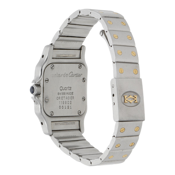 Reloj Cartier para dama modelo Santos vistas en oro amarillo 18 kilates.