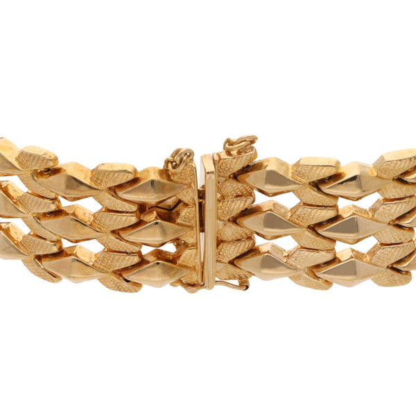 Pulsera eslabón articulado en oro amarillo 18 kilates.