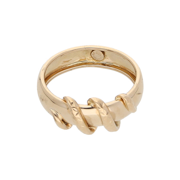 Anillo diseño italiana en oro amarillo 14 kilates.