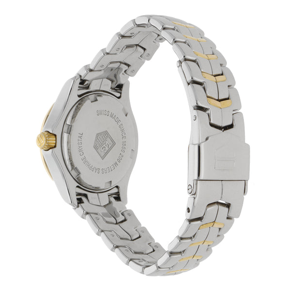 Reloj Tag Heuer para dama modelo Link vistas en oro amarillo 18 kilates.