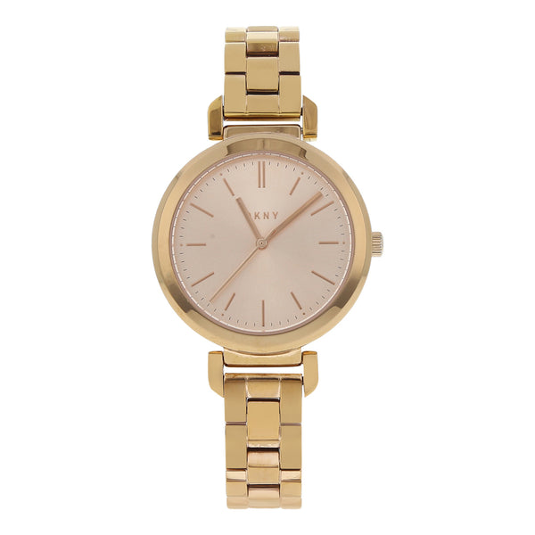 Reloj DKNY para dama en acero chapa.