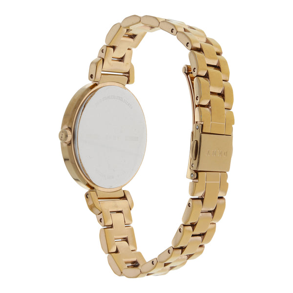 Reloj DKNY para dama en acero chapa.