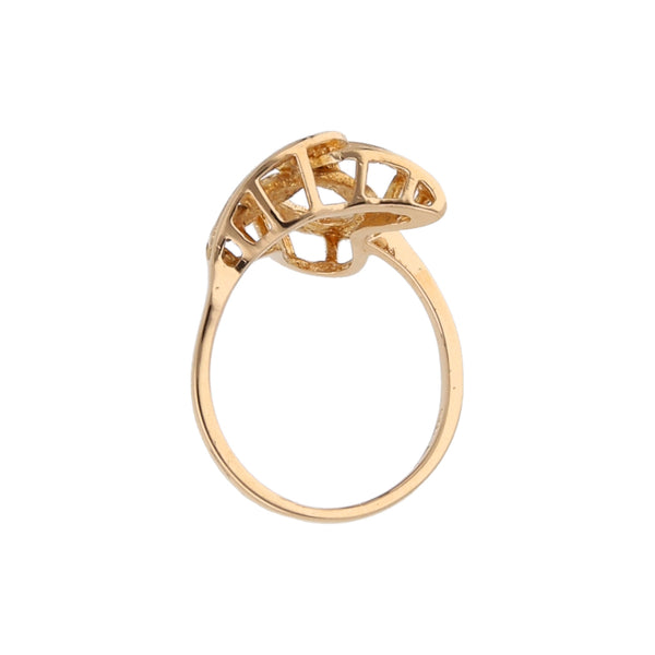 Anillo calado en oro amarillo 18 kilates.