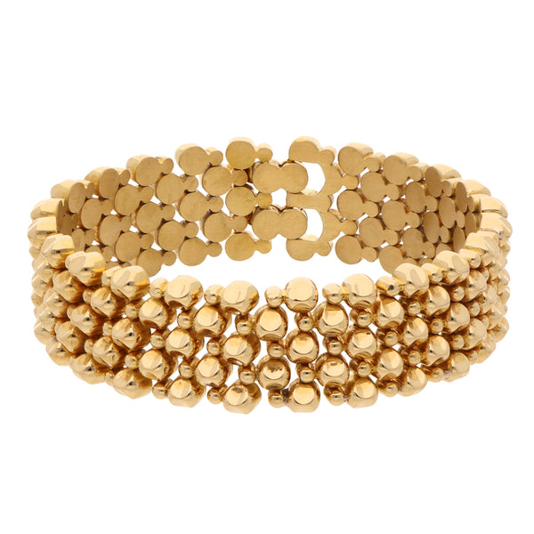 Pulsera eslabón articulado en oro amarillo 18 kilates.