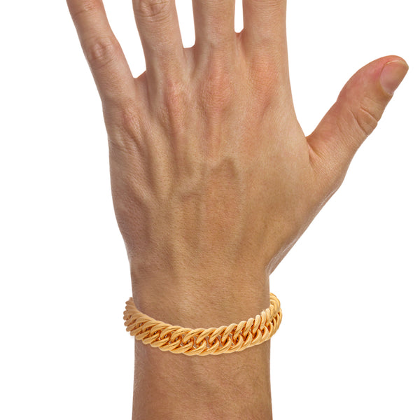 Pulsera eslabón encontrado en oro amarillo 22 kilates.