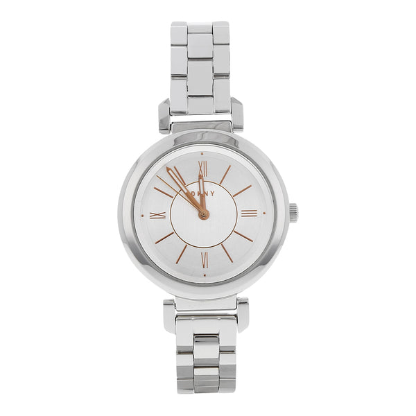 Reloj DKNY para dama en acero inoxidable.