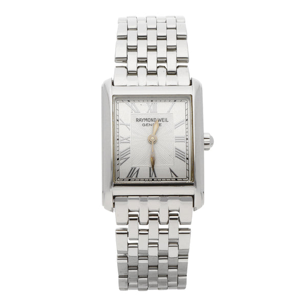 Reloj Raymond Weil para dama en acero inoxidable.