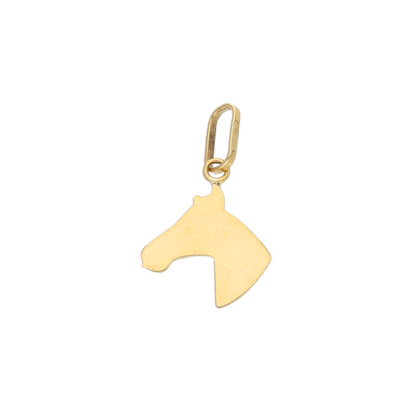 Dije diseño especial motivo caballo en oro amarillo 18 kilates.