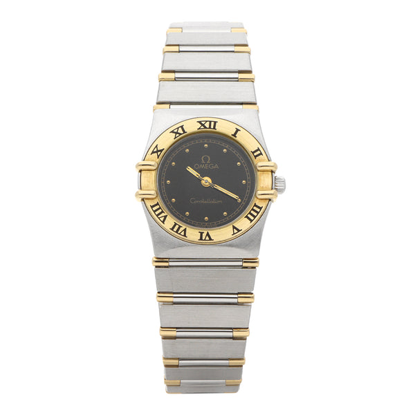 Reloj Omega para dama modelo Constellation vistas en oro amarillo 18 kilates.